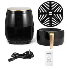 Friteuza cu aer cald, Air Fryer, 2400W, capacitate 6L ,afisaj digital, LCD Touch control - PromotiiZilnice