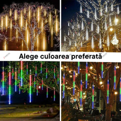 Instalatie Craciun Turturi LED cu Efect Meteor Shower, 288 LED-uri, IP44, Exterior-Interior - PromotiiZilnice