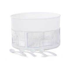 Organizator rotativ, pentru bucatarie, sertare de condimente si lingurite din plastic, rotund, 13x22, 5 cm PromotiiZilnice
