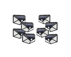 Set 8 Lampi solare 100 LED, cu senzor de miscare + Lanterna Cadou PromotiiZilnice