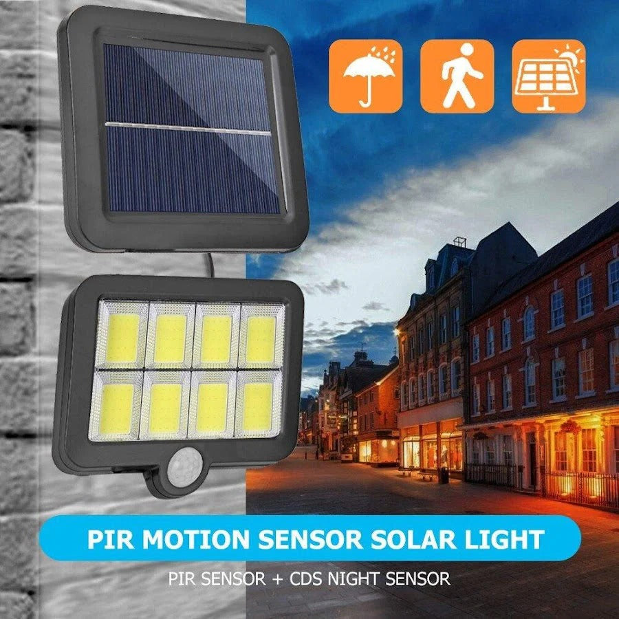 Lampa Solara 100W, 100 LED COB, IP65, Senzor de Miscare - PromotiiZilnice