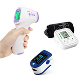 Set Complet Monitorizare Sanatate – Tensiometru Brat + Termometru Frontal + Pulsoximetru PromotiiZilnice