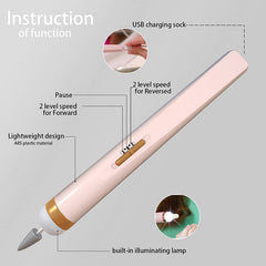 Freza Electrica Profesionala pentru Manichiura si Pedichiura, 4 Trepte Viteza, 5 Capete - PromotiiZilnice