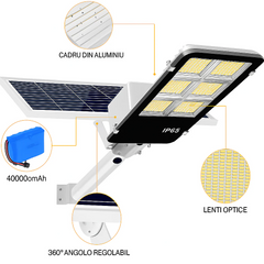 Lampa Solara Exterior Jortan 400W cu Senzor Miscare si Telecomanda PromotiiZilnice