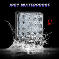 Set 8 proiectoare 16 LED 48W auto OFF-ROAD, IP 67 - PromotiiZilnice