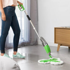 Mop Spray Triplu 600 ml, Microfibra Reutilizabila si Capete Rotative PromotiiZilnice