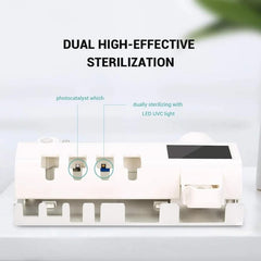 Dozator Pasta de Dinti, Suport Periute, UV, Alimentare Solara - PromotiiZilnice