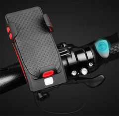 Lanterna bicicleta multifunctionala cu suport telefon si baterie de incarcare - PromotiiZilnice