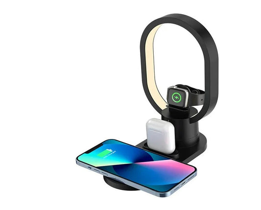Incarcator Wireless 4 in 1, Incarcare Rapida cu Iluminare Led