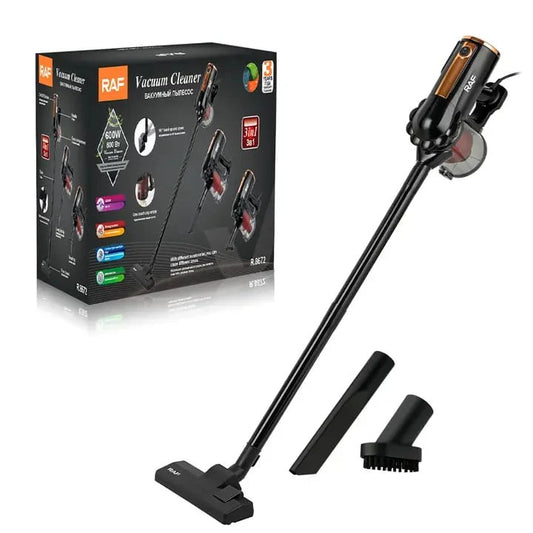 Aspirator Vertical RAF Gold 600W, Funcție 3 în 1, Aspirare Ciclonica, Igienizare Acarieni si Bacterii