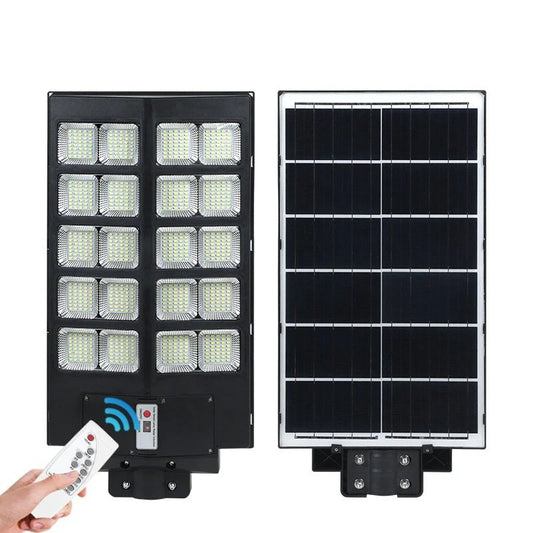 Lampa solara stradala dubla Jortan 1000W, Telecomanda si Suport Metalic