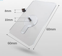 Set 20 Carlige Autoadezive, Rezistente 5 kg, Agatatori Transparente pentru Perete, 6x6 cm - PromotiiZilnice