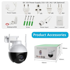 Camera Supraveghere WiFi 5MP PTZ 360° – Color Night Vision, IP66 - PromotiiZilnice