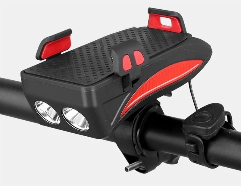 Lanterna bicicleta multifunctionala cu suport telefon si baterie de incarcare - PromotiiZilnice