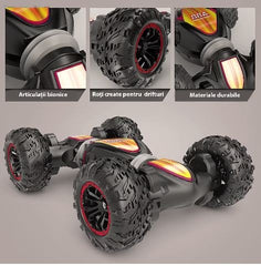 Masina RC pentru Cascadorii, Tractiune Integrala 4WD, Negru/Portocaliu - PromotiiZilnice