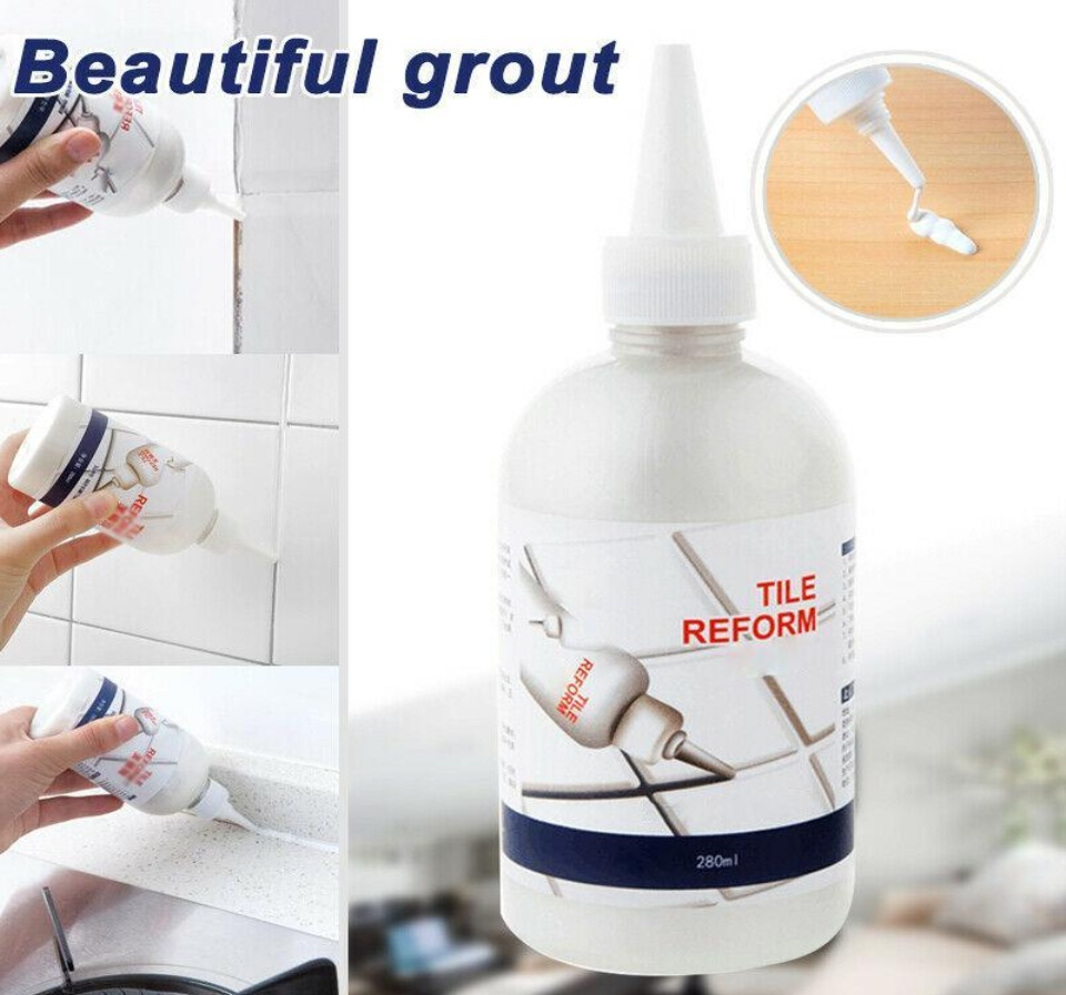 Set 2 x Umplutura Impermeabila pentru Rosturi de Gresie si Faianta, Etansare Rapida si Durabila, Alb, 150 ml/sticla - PromotiiZilnice