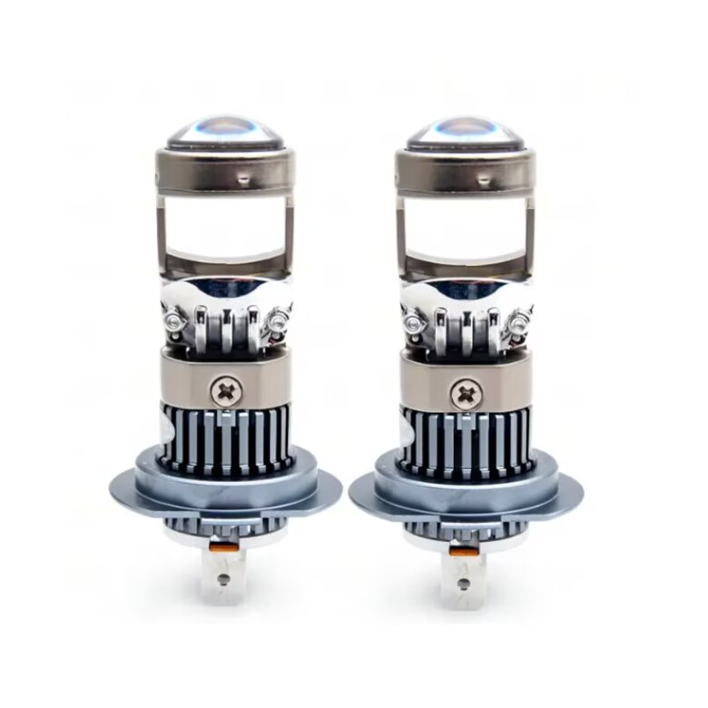 Set 2 Becuri Auto H7, LED cu Lupa PRO, 140W, Set 2, 6500K, Luminozitate 300% - PromotiiZilnice