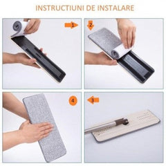 Set 3 rezerve din microfibra pentru mop plat, putere mare de absorbtie PromotiiZilnice