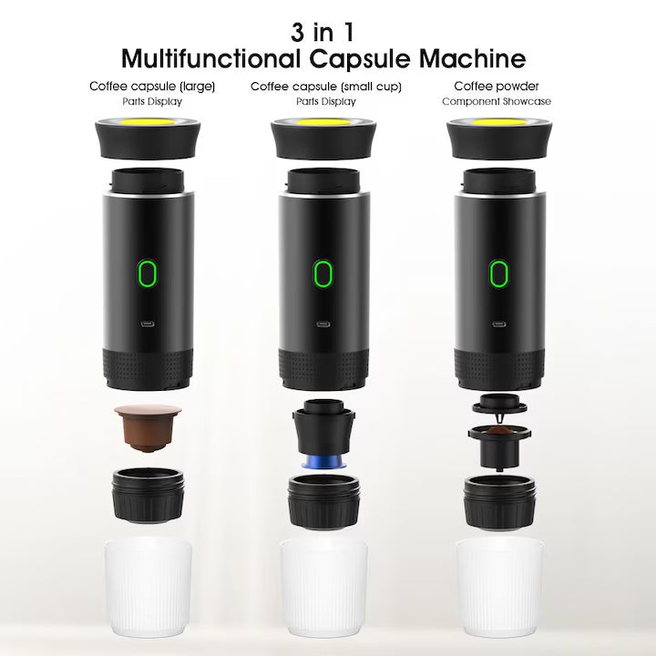 Espressor portabil pentru capsule, Coffeedot, negru - PromotiiZilnice