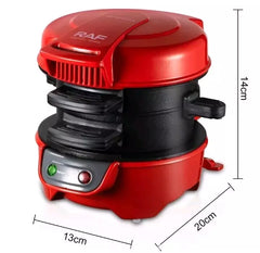Aparat de facut burgeri sau sandwich-uri RAF 600W, Rosu - PromotiiZilnice