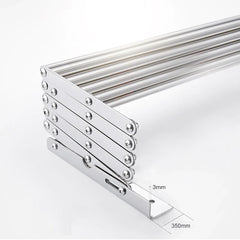 Uscator rufe din aluminiu, retractabil, cu prindere in perete 70cm PromotiiZilnice