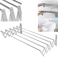 Uscator rufe din aluminiu, retractabil, cu prindere in perete 70cm PromotiiZilnice