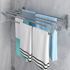 Uscator rufe din aluminiu, retractabil, cu prindere in perete 70cm PromotiiZilnice