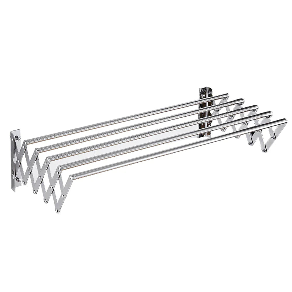 Uscator rufe din aluminiu, retractabil, cu prindere in perete 70cm - PromotiiZilnice