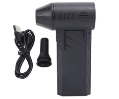 Suflanta aer portabila, indicator baterie, turbo fan, 130000 RPM, 4 trepte de putere, baterie 5000 mAh, negru cu 2 acumulatori PromotiiZilnice