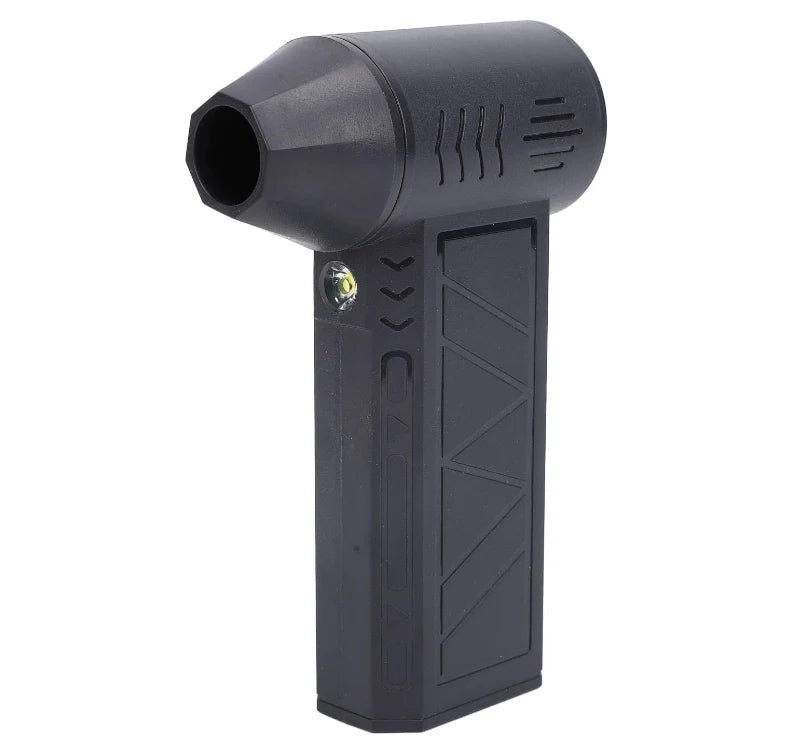 Suflanta aer portabila, indicator baterie, turbo fan, 130000 RPM, 4 trepte de putere, baterie 5000 mAh, negru cu 2 acumulatori - PromotiiZilnice