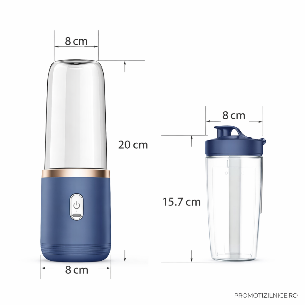 Mini Storcator de Suc Portabil 400 ml pentru Smoothie-uri, Fructe si Legume Powersale