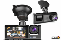 Camera auto DVR 3 canale, fata + interior + spate, Full HD 1080P, unghi larg 170°, ecran 2 inch, vedere nocturna, G-sensor, inregistrare in bucla PromotiiZilnice