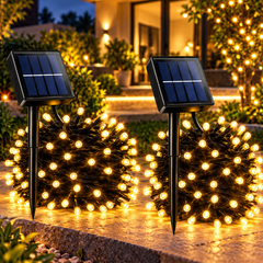 Set 2 Instalații Solare LED, 10 m, 100 LED-uri/Bucată Powersale