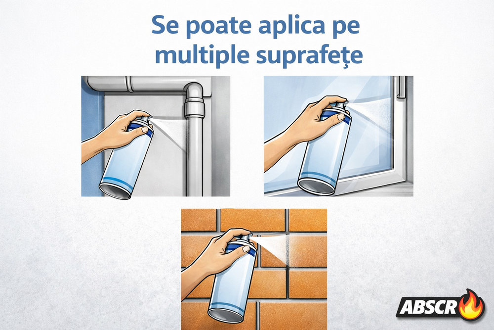 Set 2x Spray Etanșare 450ml – Hidroizolație Rapidă, Impermeabilizare Crapături, Protecție Anti-Infiltrații, Multisuprafețe (Ciment, Metal, PVC, Gresie) BoomSale