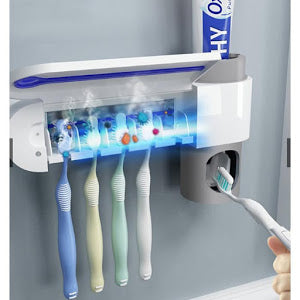 Dozator pentru pasta de dinti si sterilizator UV periute Imagine secundară a produsului