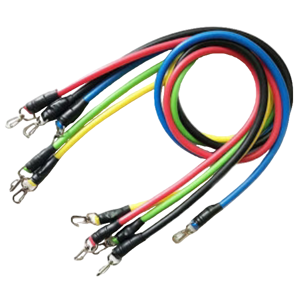 Sistem de antrenament fitness cu corzi extensibile, prinderi multiple, 11 piese - PromotiiZilnice