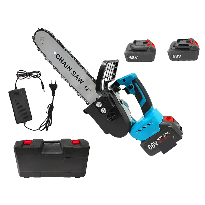 Drujba Electrica Portabila 900W cu Lant, Lama 30 cm, 2 Acumulatori 68V, Ungere Automata - PromotiiZilnice