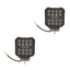Set 2 Proiectoare Patrate Auto LED 48W cu DRL, 9-80V,  Lumina Alb-Galben, IP67 - PromotiiZilnice