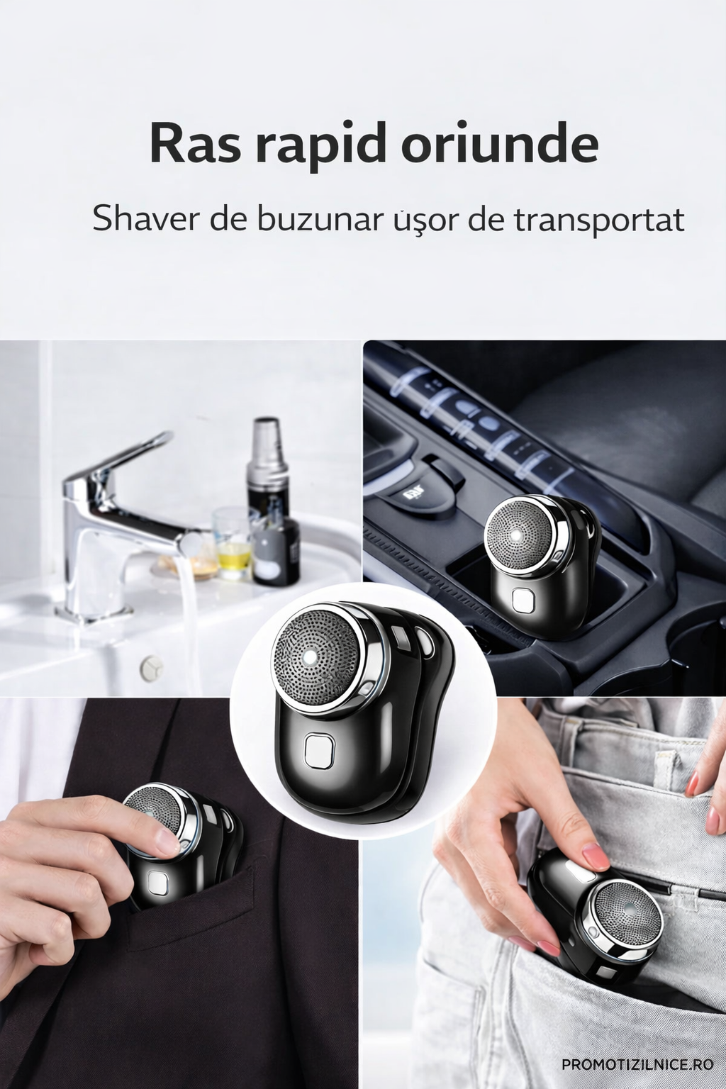 Set 2 Aparat-ras Electric Compact | Design Portabil Premium PromotiiZilnice