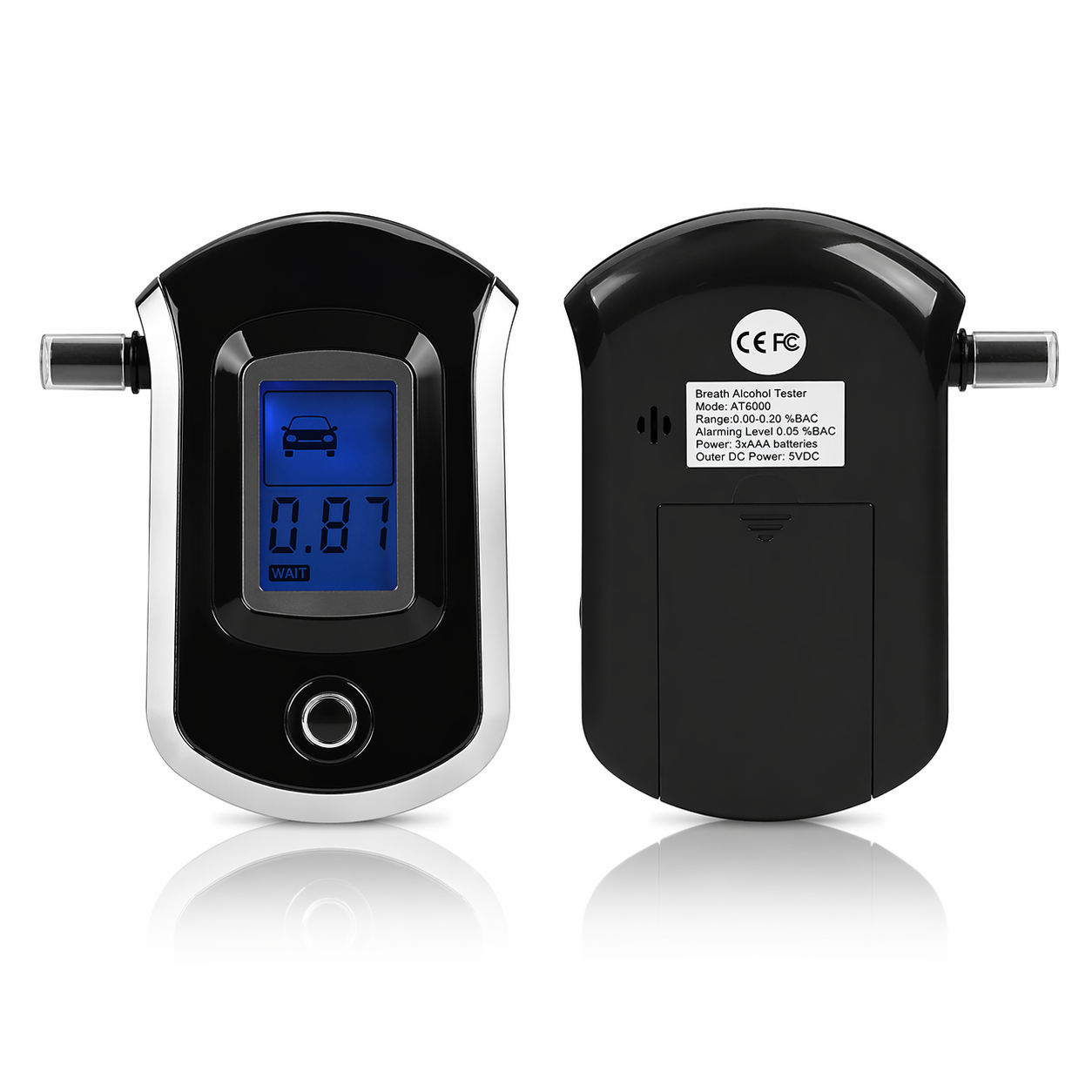 Tester Alcoolemie Digital Portabil cu 5 Muștiucuri, Afișaj LCD, Rezultate Rapide și Precise PromotiiZilnice