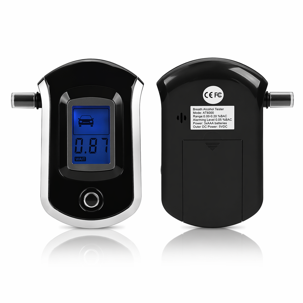 Tester Alcoolemie Digital Portabil cu 5 Muștiucuri, Afișaj LCD, Rezultate Rapide și Precise PromotiiZilnice