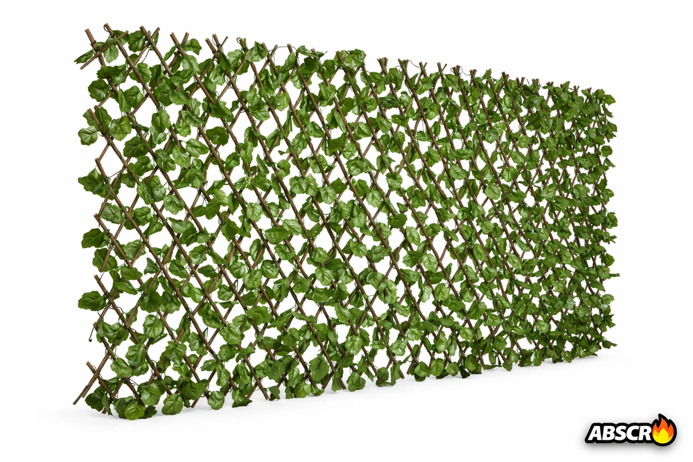 Set 2 bucati Gard Extensibil cu Frunze Artificiale, 100x160 cm, Paravan Verde pentru Balcon si Gradina PromotiiZilnice