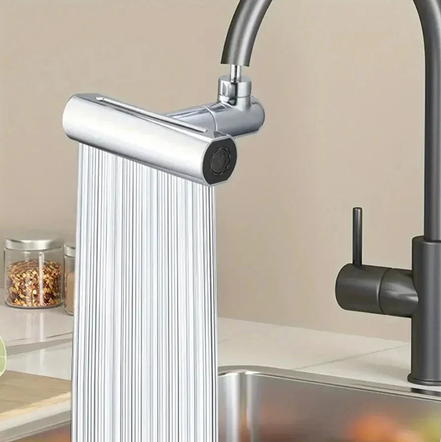 1+1 CADOU Extensie robinet 3 in 1, 360°, 3 moduri de functionare, cupru, argintiu PromotiiZilnice Imagine principală a produsului