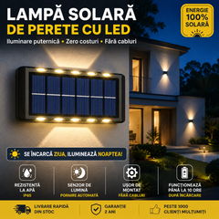 Set 6 Lămpi Solare LED pentru Perete – Pachet Promoțional 4+2 CADOU | 10 LED-uri | IP65 PromotiiZilnice