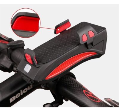 Lanterna suport telefon bicicleta, alarma, baterie de incarcare PromotiiZilnice