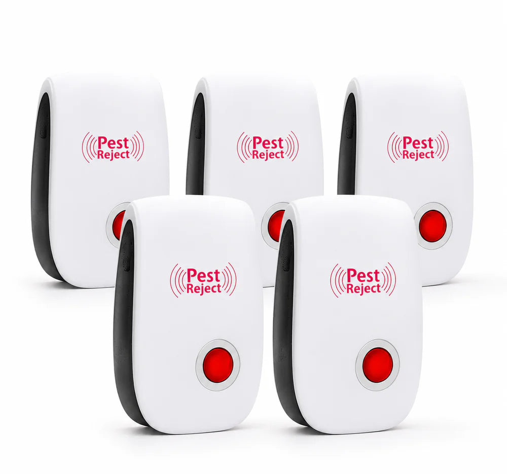 Set 5 Bucati Aparat Ultrasonic Anti Tantari, Gandaci, Furnici si Rozatoare PromotiiZilnice