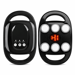 Aparat de Masaj Profesional cu 6 Capete, Display Digital, Lumină LED Roșie, Portabil, Relaxare Musculară Profundă Powersale