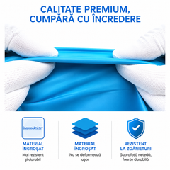 Piscina Gonflabila Mare pentru Familie 200 x 120 x 40 cm, 2 Inele de Siguranta, PVC Rezistent, Albastru Powersale