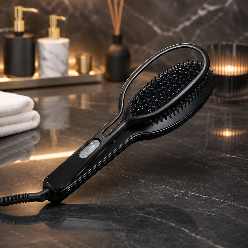Perie Electrică de Îndreptat Părul – Îndreptare Rapidă, Temperatură Reglabilă până la 230°C, Efect Anti-Frizz, Styling Profesional Acasă PromotiiZilnice