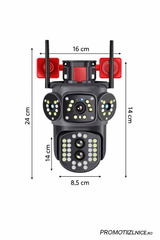 Set 2 Camere Supraveghere 4G LTE 4K Ultra HD, Zoom 10X, Detectare Umană, Urmărire Automată, IP66 PromotiiZilnice